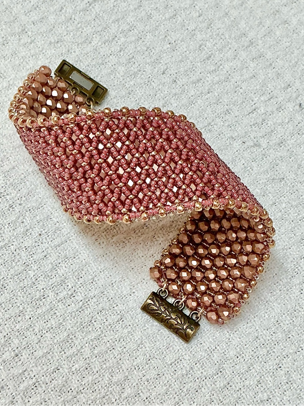 Hand Beaded Reversible Bracelet